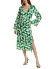 Borgo De Nor Phoenix Silk-Blend Midi Dress