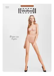 Wolford Pure 10 Denier Tights - Gobi - L L