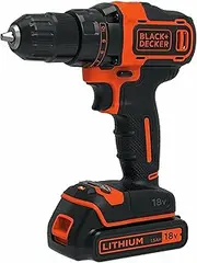 [BLACK+DECKER] 18V Lithium-Ion 2-Speed Drill Driver Kit (2x 1.5Ah Batteries)