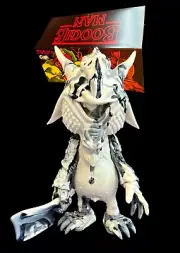 Cure Mishka Boogieman NYCC 2016 Sofubi Japan Black White Marbled Goat Demon+Card