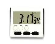 Kitchen LCD Digital Display Count-Down Up Cooking Baking Timer with Back Stand-Black