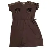 NWT Chico’s Easywear Brown Pocket Drop Waist Drawstring Dress Size 3 (XL)