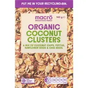 Macro Organic Toasted Coconut Clusters 140g