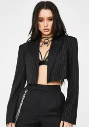 [Poster Grl] Clout Currency Cropped Blazer