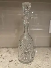 Waterford Crystal Lismore Whiskey Wine Decanter & Stopper 13" Tall