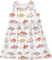 [Caihoyu] Girls Summer Tank Dresses Toddler Kids Swing Casual Spring Dresses Easter Outfit, Multicolor14, 3 Years