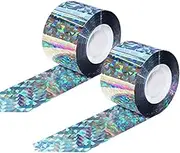 Bird Repellent Scare Tape, 2 Rolls Reflective Bird Deterrent Ribbon Scarer Repeller Flash Tape,Bird Scare Tape Reflective Holographic Reflective Tape,Bird Repellent and Deterrent Reflective Scare Tape