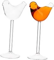 2pc Bird Shape Wine Glasses Unbreakable Cocktail Glasses Set for Wedding Party