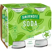 Smirnoff Soda Lemon Lime Can 330mL