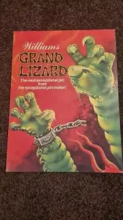 1x Grand Lizard - Williams - ORIGINAL NOS Promotional Pinball Foldout Flyer