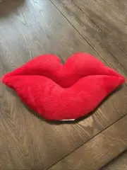 Target Room Essentials Plush RED LIP Toss Throw Pillow 10" x 18” Super Soft