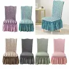 Dining Covers,Ruffled Skirt Stool Slipcover Stretch Spandex