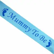 Blue Mummy To Be Baby Shower Sash Mum pregnant Boy Girl Sister Mummy Party Sashes Shoulder Stra