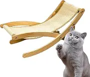 Cat Chair, Sisal Scratcher Chairs Indoor Cats, Adjustable Bed Lounger, Foldable Cozy Pet Furniture, Cat Sofa Seat, Ideal for Kitten, Puppy, Playtime Indoors, 57.5x30x34.5cm
