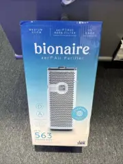 Bionaire True HEPA AER1 Mini Tower Air Purifier 3-Stage Filtration System White