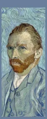 Vincent van Gogh - Self Portrait in Blue - Laminated Photo Bookmark - 2.5 x 6 in