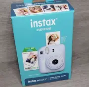 Fujifilm Instax Mini 12 Instant Film Camera Holiday Bundle Set Pastel Blue New