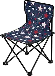 miaozhen Independence Day Stars 4th of July Packable Backpacking Camp Chair Ultralight Campfire Chairs Carry Bag Included