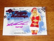 2015 Benchwarmer JULIANNA PRADA Holiday Pink Foil Auto Variant/12 PLAYBOY Brazil