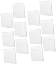 HOODANCOS Scrapbook File Storage Bag 12pcs Vinyl Storage Holder Secure Closure for Craft Paper Organization Stamp Supplies