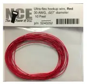 NCE Red Ultraflex Wire ~ 30AWG ~ 10 Feet ~ 5240252 ~ NEW