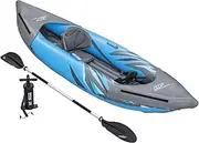 Bestway Hydro-Force Surge Inflatable Kayak | Inflatable Boat with Hand Pump, Oars, Seats, Gear Pouch, Carry Bag, Multiple Sizes