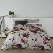 New Floral Cherub Rose Quilt / Doona Cover Set Super King Size