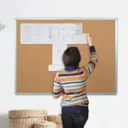 Hand in Hand Premium Corkboard Pinboard Aluminium Frame 1200 x 900mm