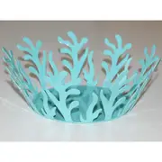 Italian Style Iron Fruit Bowl Plate ---------Light Blue Iof-07