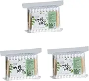 Baluue 3sets 100ct Multifunction Cotton Swabs Baby Care Makeup Tool Nail Cleaning Safe for Baby Bag 200pcs*3