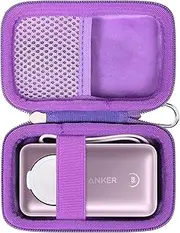 khanka Hard Travel Case Replacement for Anker MagGo Power Bank for Apple Watch, 10000mAh Compact Battery Pack,Case Only. (Purple)