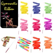 1/5/10pcs Colors Ribbon Dance Rhythmic Gymnastic Streamer Baton Twirling Rod