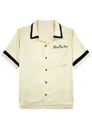 Blue Sky Inn Waiter Logo-embroidered Satin Shirt - Cream - L L