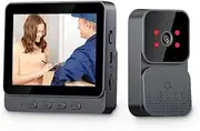 Wireless WiFi Video Doorbell Intercom System, 1080P Video Intercom, 2.4GHz Night Vision Doorbell Camera with Monitor, 2 Way Audio, Adjustable Volume, for Villa Home Office