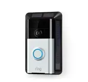 Solar power source and secure bracket for the original Ring Video Doorbell