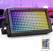 288 LED Party Strobe Light, DJ Strobe Stage Light Bar, 60W RGB LED Wall Washer Light with DMX512 & Remote Control & Sound Activation, Adjustable Speed 55 Zones Chasing Stage Party Light