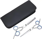 Stainless Steel Hair Shearing Scissors Comfortable Handle for Men Women 3piece Scissors Set for Haircutting