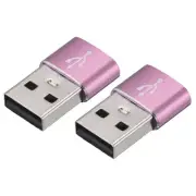 USB C Female to USB Male Adapters Type C to USB Converters Rose Gold/2 Pcs