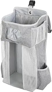 Hanging Nursery Storage Caddy – Crib Side Diaper Organizer with Multiple Compartments, Baby Holder for Changing Station, Wipes Dispenser, Clothes, Toys, and Feeding Accessories