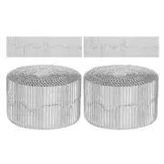 2Pcs 3.9inch x 131.2ft Bulletin Board Border, Silver (1.3mm)