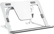 Tablet Stand Adjustable & Foldable, Slim Portable Aluminium Tablet Holder for Desk, Compatible with iPad Pro/Air/Mini, Samsung Tab, Surface Pro, Kindle Fire (7-13") (Silver)