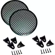 2 Absolute DJS10 10" Subwoofer Grilles 10" Inch Universal Speaker Subwoofer Gril