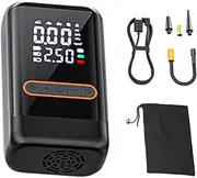 Car Tire Air Pump - Electric Tire Air Pump with Pressure Gauge | Motorcycle Inflation Accessories for Auto, Cycle, Truck