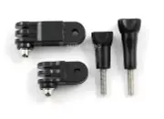 Long Short Pivot Arms + Screws 3 Way Bracket Mount Adapter GoPro HD Hero 1 2 3+4