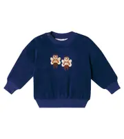 [Mini Rodini] Mini Rodini Baby embroidered cotton terry sweatshirt M 12-18 blue