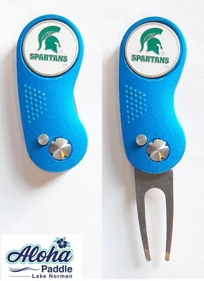 GOLF SWITCHBLADE MICHIGAN STATE SPARTANS Divot Repair Tool + Ballmarker BluSpart