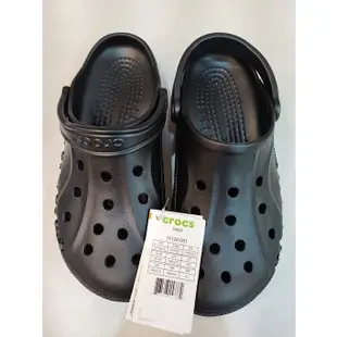 全新 日本 JP Crocs 卡駱馳 正品 貝雅baya 中性鞋 洞洞鞋 布希鞋 懶人鞋 增高 拖鞋 黑 藍 只有一雙