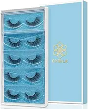DYSILK False Eyelashes, Fake Lashes, 5 Pairs of Eyelashes, 6D Lashes, Eyelash Extensions, False Eyelashes, Fake Eyelashes, Reusable, 006-15.2 mm