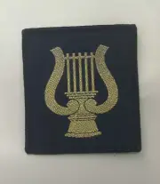 Genuine British Corps of Army Music CAMUS / RCAM Golden Lyre on Blue TRF Patch