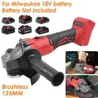 125mm Brushless Angle Grinder Cordless 10000RPM Tool For Milwaukee 18V Battery